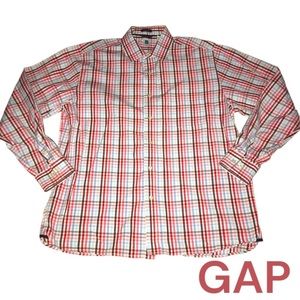 GAP Classic Burgundy Pink Red Button Down Shirt - Men’s Large